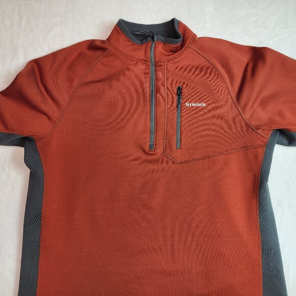 Simms Fishing Half Zip Pullover Fleece Lined Jacket Mens XXL - Picture 5 of 9